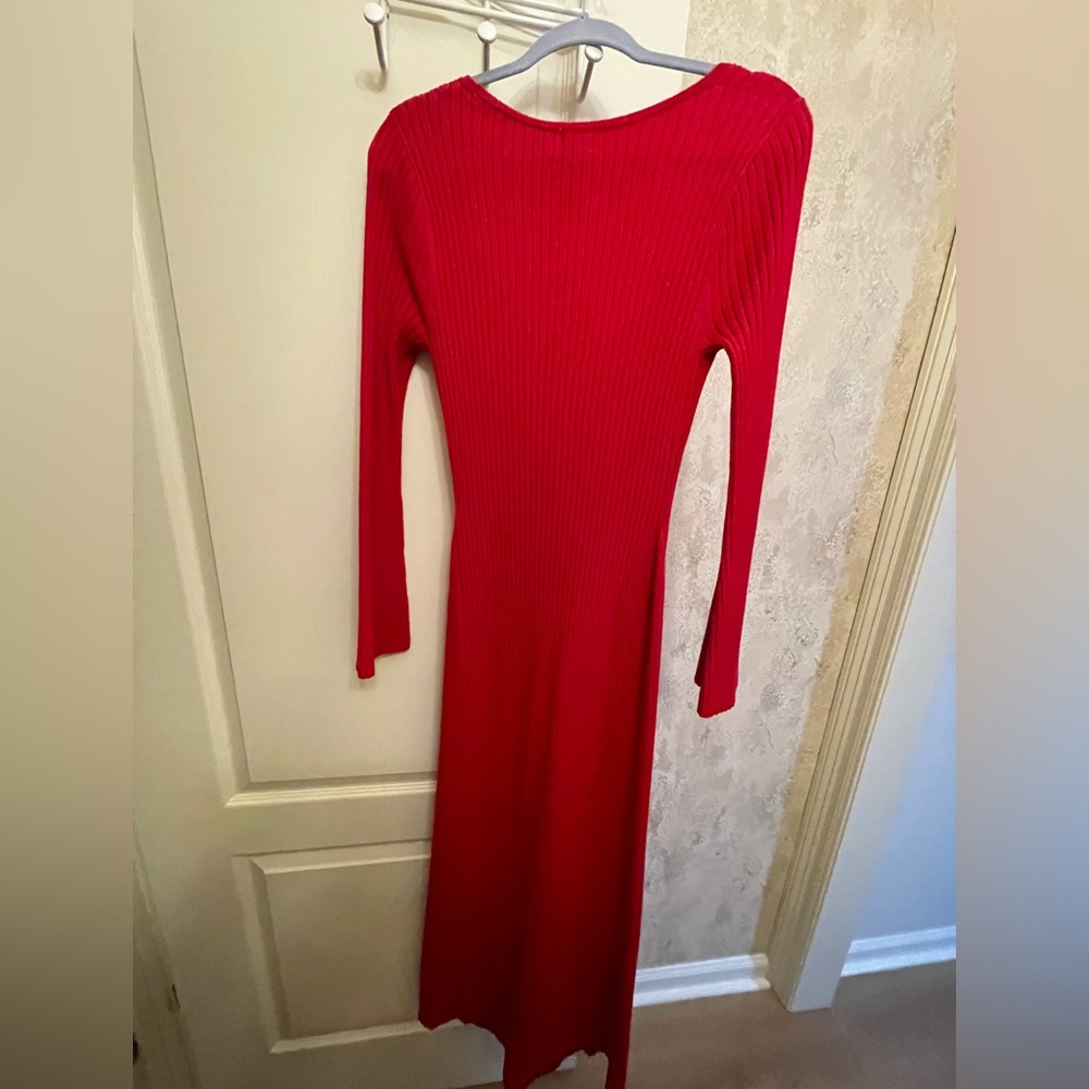 a new day Vibrant Red Long Sleeve Dress